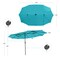 Outdoor 15 Feet Double-Sided Umbrella with Solar LED Lights for Patio